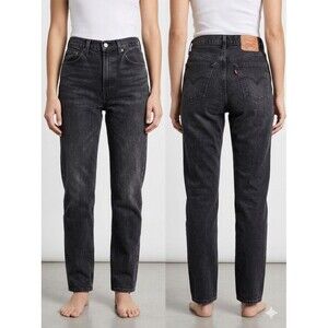 Vintage Levis Jeans Womens 12 S Black Relaxed Tapered Leg 551 Made in USA 90s